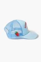 Strawberry Shortcake Trucker Hat in Light Blue