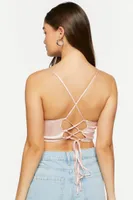 Women's Satin Lace-Up Handkerchief Cami