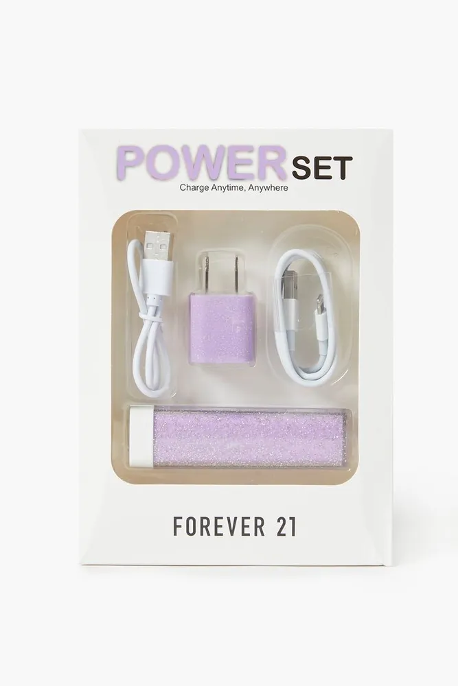 Charging Power Bank Set in Purple