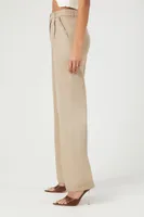 Women's Straight-Leg Trouser Pants in Taupe Small