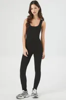 Women's Ribbed Scoop-Neck Jumpsuit