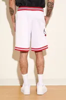 Men Unisex Chicago Bulls Basketball Shorts in White Medium