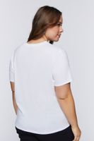 Women's Organically Grown Cotton Graphic T-Shirt in White/Black, 0X