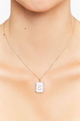 Women's Initial Pendant Necklace in Gold/S