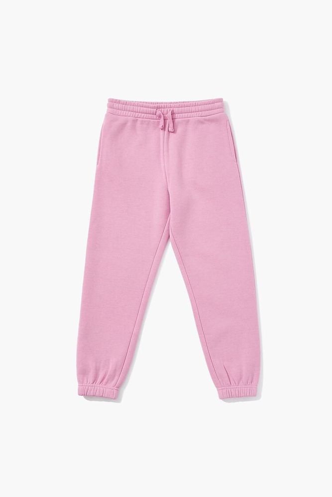 Kids Basic Drawstring Joggers (Girls + Boys) in Pink, 9/10