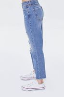 Women's Frayed Mid-Rise Boyfriend Petite Jeans in Medium Denim, 31