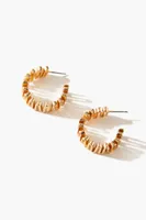 Women's Frasier Sterling Wavy Hoop Earrings in Gold