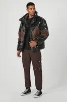 Men Zippered Mid-Rise Cargo Joggers Cocoa,