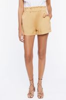 Women's Paperbag Mid-Rise Shorts in Safari Large