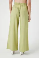 Women's High-Rise Wide-Leg Pants in Sage Small