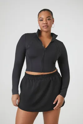Women's Active Zip-Up Jacket in Black, 1X