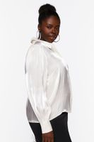 Women's Balloon-Sleeve Shirt in Ivory, 0X