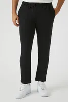 Men Slim-Fit Drawstring Pants in Black Large