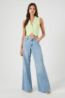 Women's Notched Lapel Cropped Vest