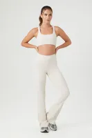 Women's Ribbed Racerback Sports Bra in Birch Small