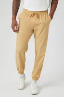 Men Nylon-Blend Drawstring Joggers in Camel, XXL