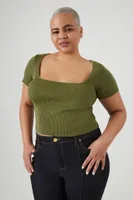 Women's Ribbed Sweater-Knit T-Shirt