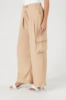 Women's Toggle Drawstring Wide-Leg Pants in Sand Medium