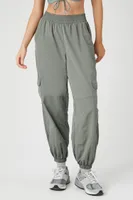 Women's Active Cargo Joggers in Dark Olive Medium