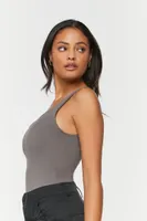 Women's Contour One-Shoulder Bodysuit in Harbor Grey Small