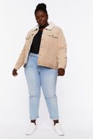 Women's Corduroy Jacket in Tan, 0X