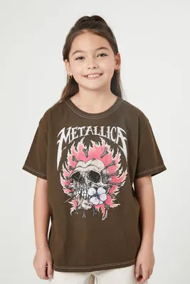 Girls Metallica Graphic T-Shirt (Kids) Tan,