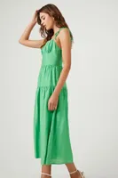 Women's Sweetheart Midi Dress in Green, XS