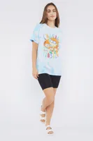 Women's Rugrats Graphic Tie-Dye T-Shirt in Blue, L/XL