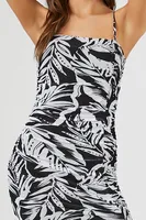 Women's Abstract Print Midi Dress