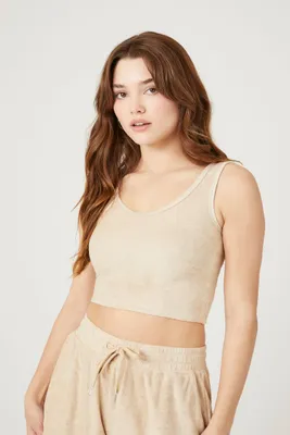 Women's Velour Crop Top Small