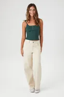 Women's Sweater-Knit Cropped Cami Medium