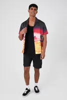 Men Desert Pyramid Graphic Shirt in Black, XL