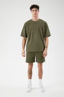 Men Vented-Hem Drawstring Shorts