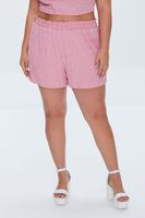 Women's Paperbag High-Rise Shorts Rose Petal,