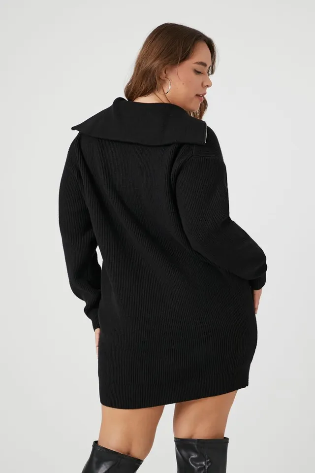 black sweater dress forever 21 Ribbed Knit Midi Sweater Dress CYPRESS / XL main image 0