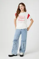 Women's Budweiser Graphic T-Shirt in Cream, XS