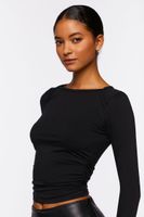 Women's Ruched Long-Sleeve T-Shirt