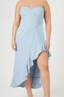 Women's Denim High-Low Dress in Light Denim