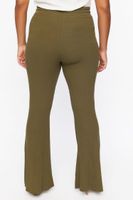 Women's Rib-Knit Flare Pants in Cypress , 0X