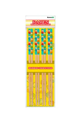 Gamago Ramen Bamboo Chopstick Set in Yellow
