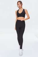 Women's Honeycomb Sports Bra in Black, XS