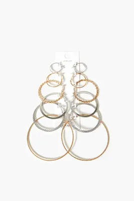 Women's Assorted Hoop Earring Set in Gold/Silver