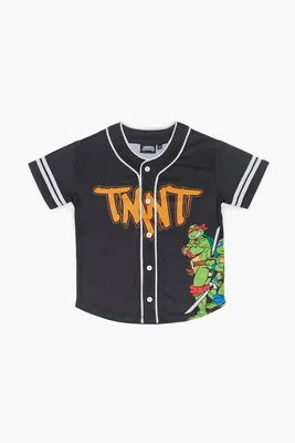 Kids Teenage Mutant Ninja Turtles Baseball Jersey (Girls + Boys) in Black, 11/12