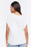 Women's Cotton Muscle T-Shirt in White Small