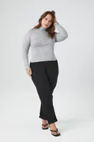 Women's Turtleneck Sweater in Heather Grey, 2X