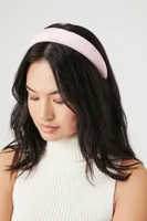 Thick Satin Headband in Pink