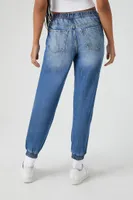 Women's Reworked Denim Joggers in Denim Medium