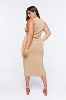 Women's Cutout Midi Dress in Safari, 0X