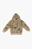 Kids Camo Print Hoodie (Girls + Boys) in Taupe, 9/10