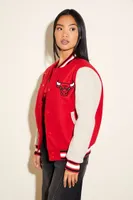 Women's Chicago Bulls Letterman Jacket in Red/Cream Small